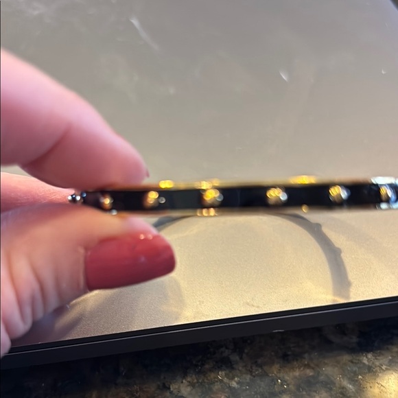 Kate Spade Gold and Black Enamel Studded Bracelet - Picture 3 of 3